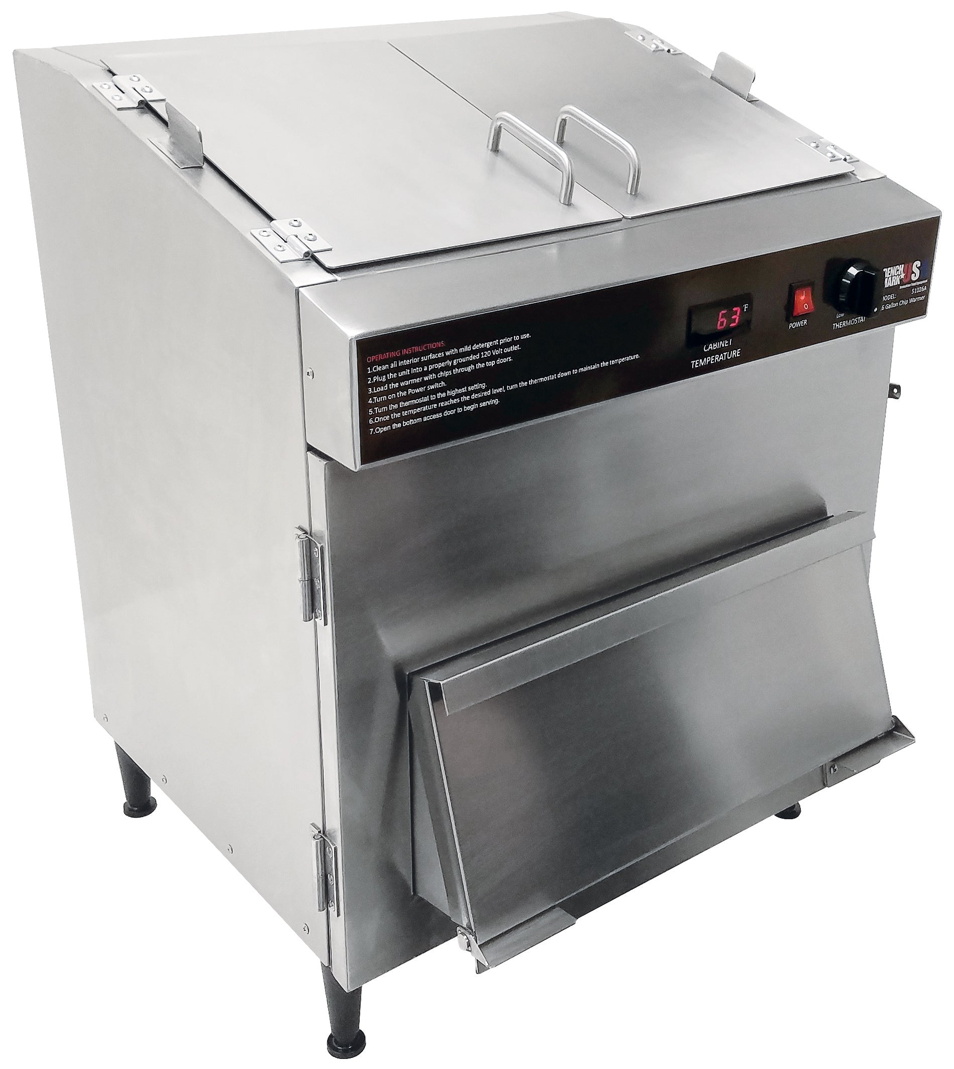Winco 51026 Benchmark 26 Gallon Tortilla Chip Warmer