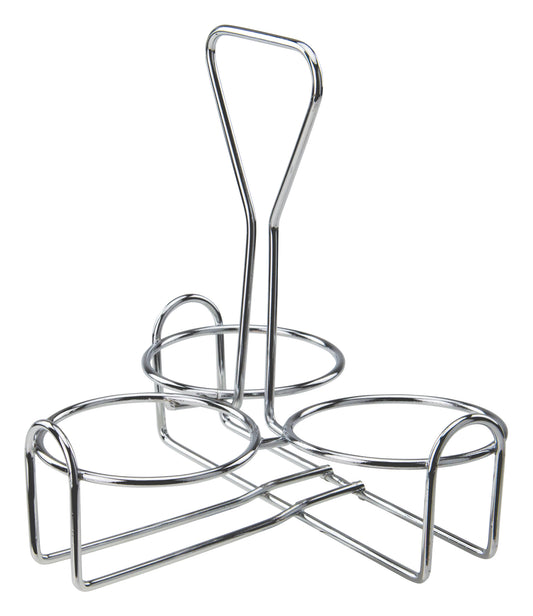 Winco WH-4 Chrome-Plated Cruet Rack for Condiment Jars
