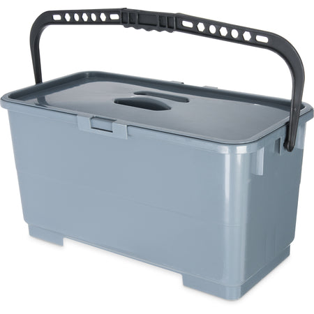 Carlisle 363301923 6 Gallon Gray Rectangular Polypropylene Microfiber Squeegee Bucket