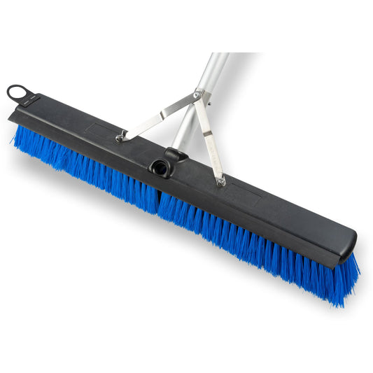 Carlisle 3621962414 24" Blue Complete Floor Sweep and 60" Handle with Squeegee