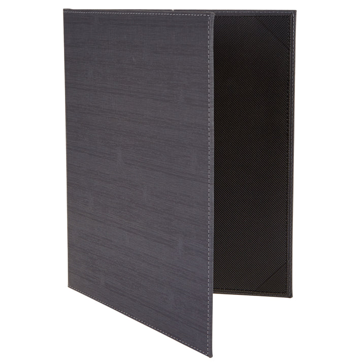 Winco LMD-814GY Gray Two-Views Menu Cover For 8-1/2 X 14" Inserts