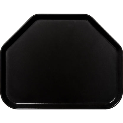 Carlisle 1713FG004 18" x 14" Black Trapezoid Glasteel Fiberglass Tray