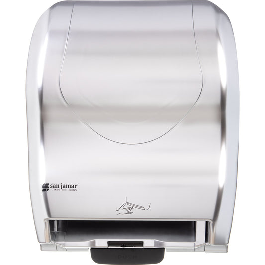 San Jamar T8370SS Silver ABS Summit Hybrid Electronic Roll Towel Dispenser