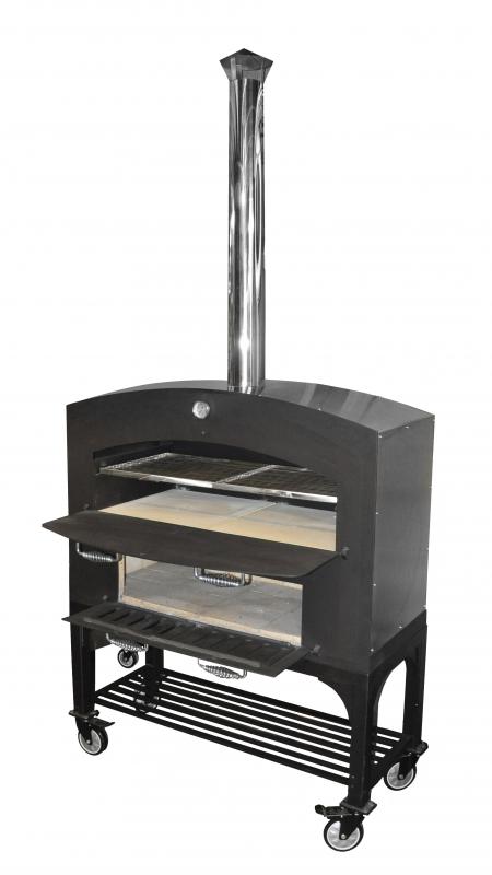 Omcan 31313 46" Outdoor Wood Burning Oven with Stainless Steel Oven Shelf