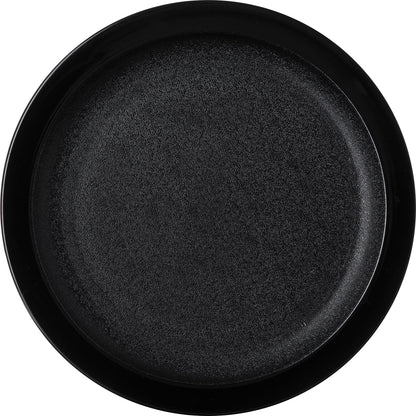 Carlisle PCD20903 9" Black Polycarbonate Narrow Rim Plate