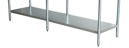Omcan 22100 24" x 96" Undershelf for 22070 and 22085 Standard Work Table