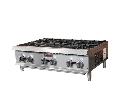 Ikon IHP-6-36 36" Gas Six Burner Hot Plate
