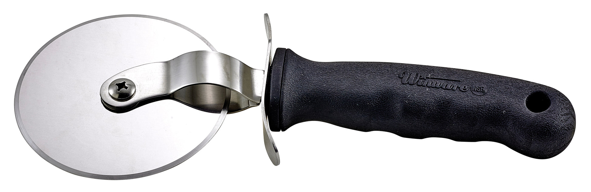 Winco VP-316 4" Large Pizza Cutter, Soft Grip Handle