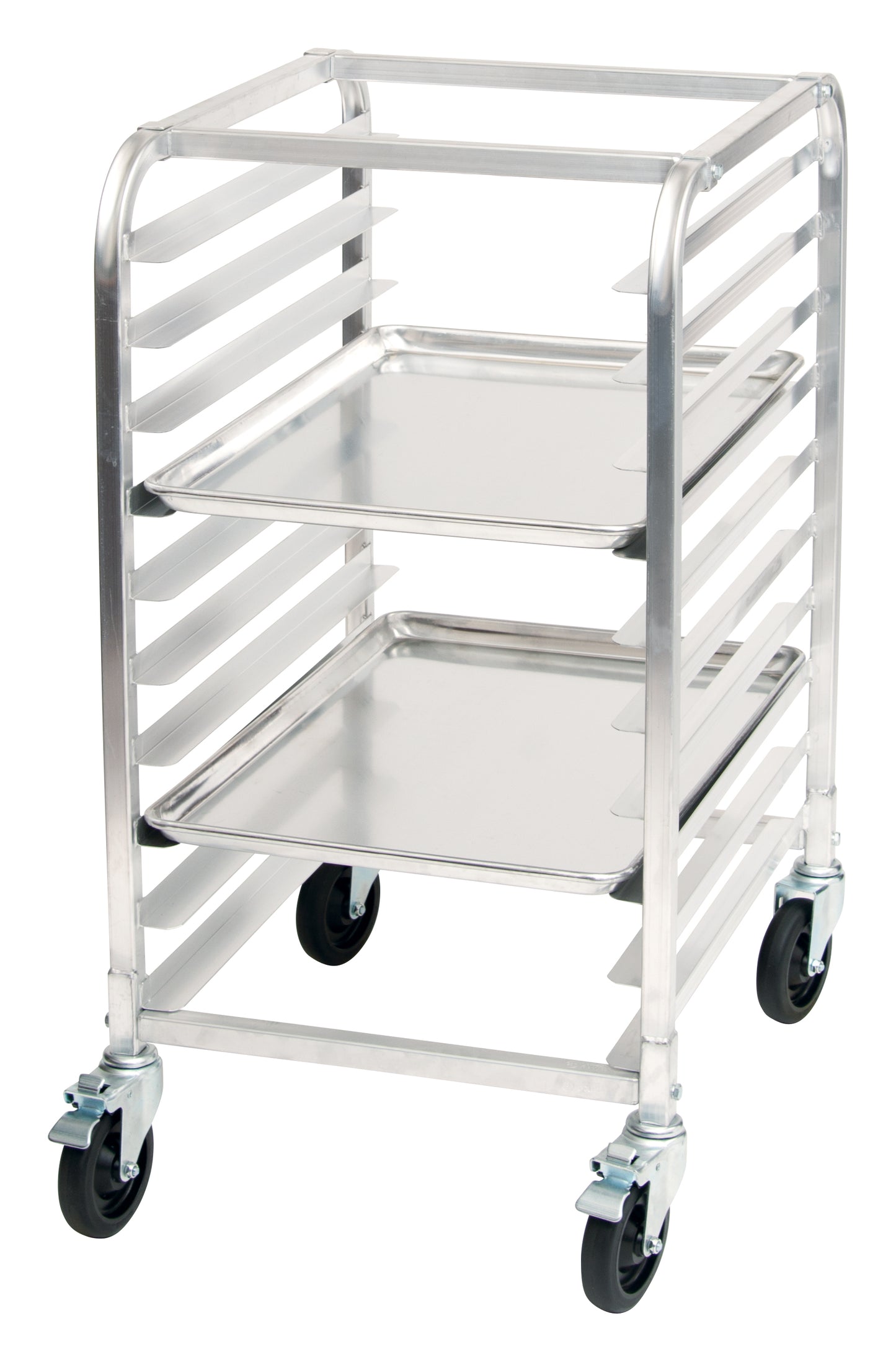 Winco ALRK-10BK 10-Tier Aluminum Sheet Pan Rack, Half-Height