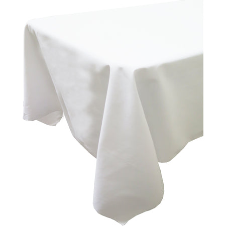 Snap Drape 54415252SM010 52" x 52" White Spun Poly Market Place Linens Tablecloth