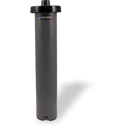 San Jamar C2010C 16" Black Portion Cup EZ-Fit Cup Dispenser