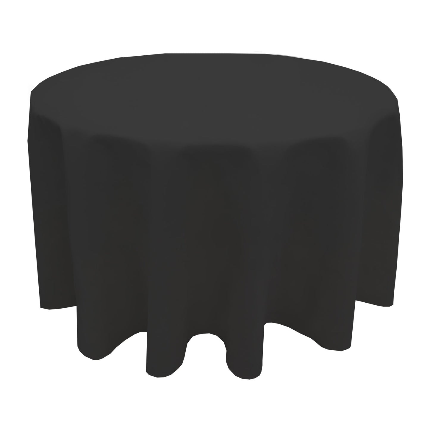 Snap Drape 5441AUUM014 120" Black Round Spun Poly Market Place Linens Tablecloth