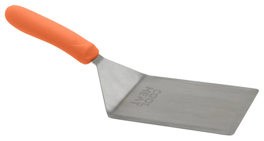 Winco TNH-63 Orange Nylon Handle High Heat Extra Heavy Turner w/ Cutting Edge, 5"x6" Blade