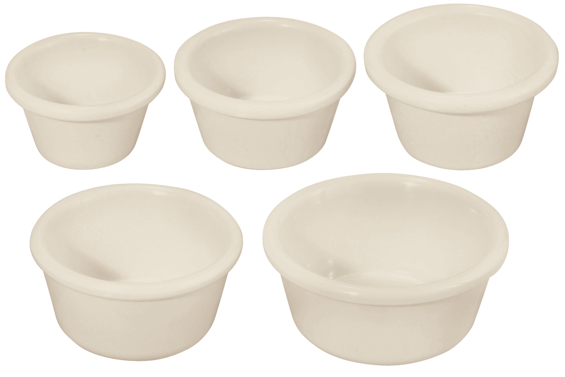 Winco RP-4B 4 oz. Bone Plain Ramekins