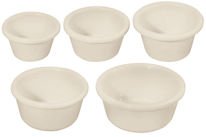 Winco RP-4B 4 oz. Bone Plain Ramekins