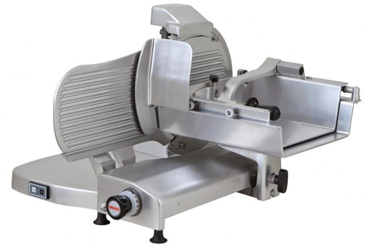 Omcan 38915 15-inch Blade S-Series Horizontal Gear-Driven Meat Slicer - Silver