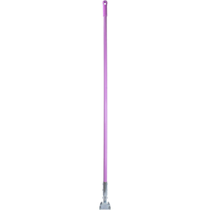 Carlisle 362113EC26 60" Pink Fiberglass Dust Mop Handle with Clip-On Connector