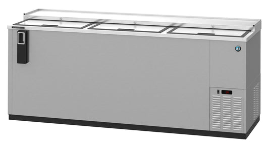 Hoshizaki CC80-S Three Section Stainless Steel Back Bar Bottle Cooler, Slide Top Doors Refrigerator