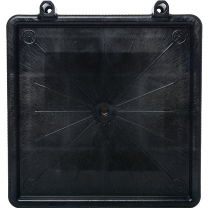 Carlisle C223603 350 lbs 22.5" x 22.5" x 8" Black Polypropylene E-Z Glide Warewashing Rack Dolly Without Handle