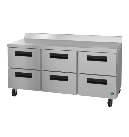 Hoshizaki WR72B-D6 Three Section Stainless Drawers Worktop Refrigerator