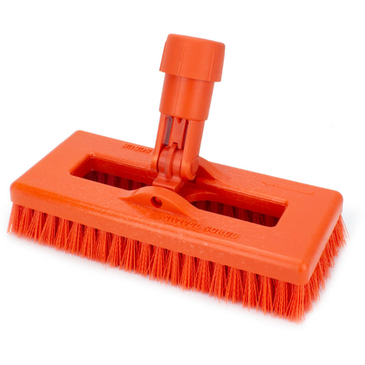 Carlisle 3638831EC24 8" Orange Color Code Swivel Scrub Brush