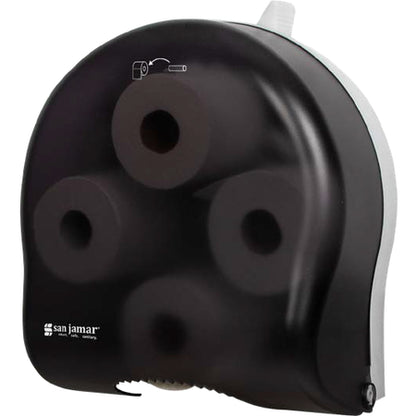 San Jamar R3900TBK Black Pearl High Impact Plastic Classic Carousel Tissue Dispenser, 4 standard 1.5" core rolls