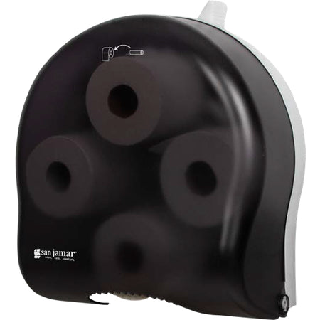 San Jamar R3900TBK Black Pearl High Impact Plastic Classic Carousel Tissue Dispenser, 4 standard 1.5" core rolls