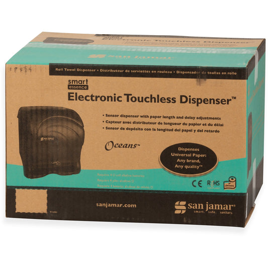 Carlisle T8490TBK Black Pearl ABS Oceans Smart Essence Electronic Roll Towel Dispenser