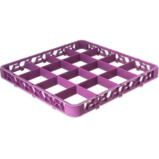 Carlisle RE16C89 Lavender 16-Compartment Polypropylene OptiClean Divided Glass Rack Extender 1.78"