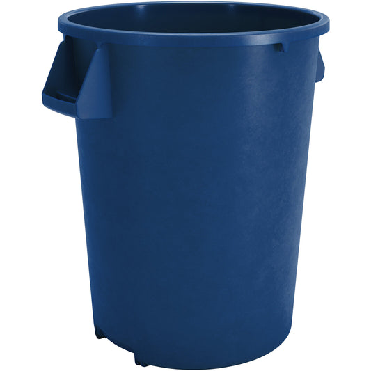 Sparta 84103214 32 Gallon Blue Round Polyethylene Bronco Waste Bin Trash Container