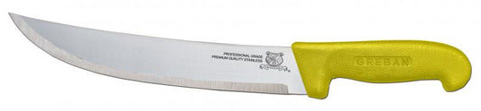Omcan 12285 12-inch Steak Knife with Yellow Polypropylene Handle