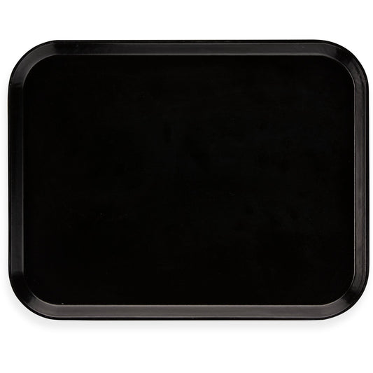 Carlisle 1814FG004 18" x 14" Black Glasteel Fiberglass Tray