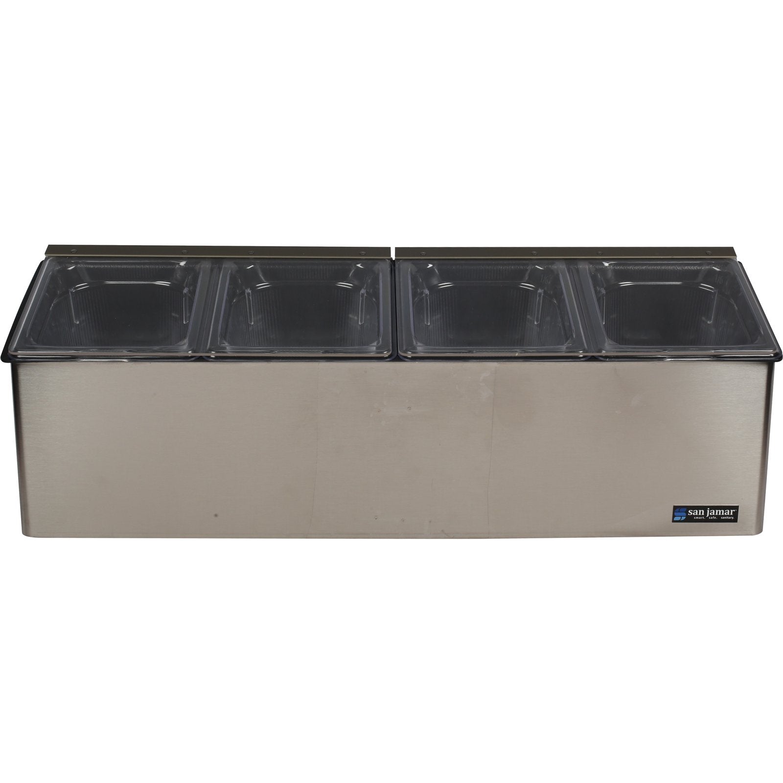 San Jamar FP8244FL 4-Compartment Stainless Steel EZ-Chill Self-Service Center