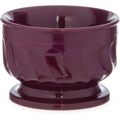 Carlisle DX320061 5 oz Cranberry Polypropylene Turnbury Insulated Pedestal Based Bowl (48/cs)