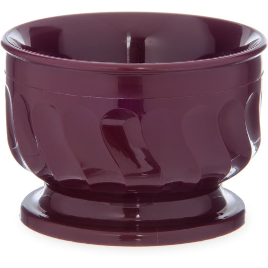 Carlisle DX320061 5 oz Cranberry Polypropylene Turnbury Insulated Pedestal Based Bowl (48/cs)