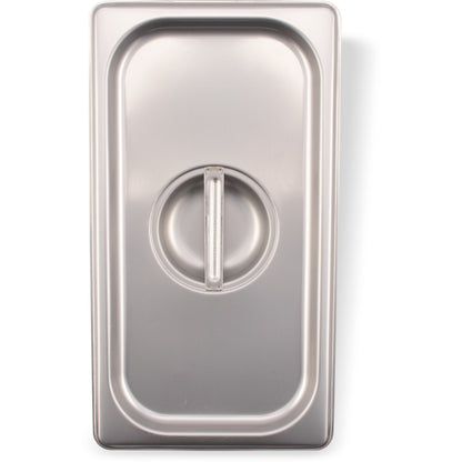 Carlisle 607130C 1/3 Size Stainless Steel DuraPan Steam Table Hotel Pan Handled Cover