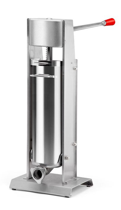 Omcan 44924 Elite Series All Stainless Steel Vertical Two-Speed Gear-Driven Manual Sausage Stuffer with 15 lb. capacity