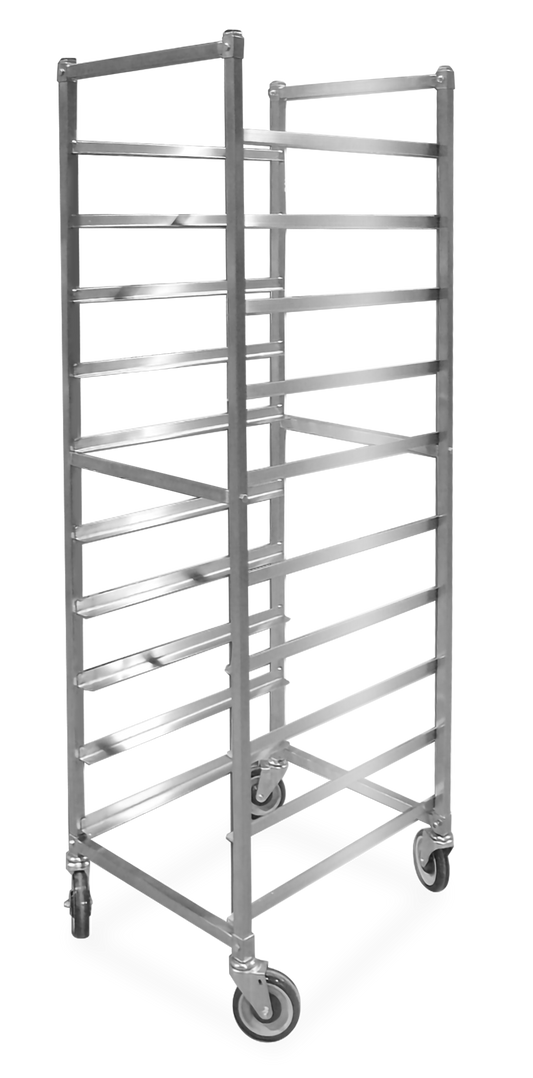 Omcan 23833 Stainless Steel Bun Pan Rack with 10 slides and 6" spacing