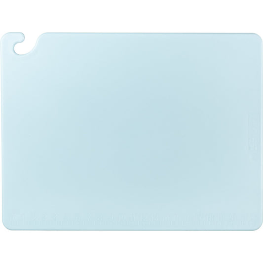 San Jamar CB182412BL 18" x 24" x 0.5" Blue Cut-N-Carry Cutting Board