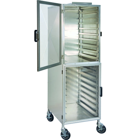 Carlisle DXPER18L Silver Aluminum Enclosed Rack Display Cabinet - Left-Hinged