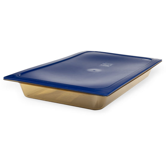 Carlisle 10400B13 Full-Size Amber High Heat Plastic StorPlus Food Pan