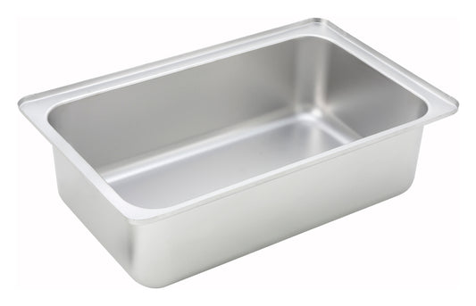 Winco C-WPF6 Full-size Stainless Steel Upright Standing Edge Spillage Pan, 6" Deep