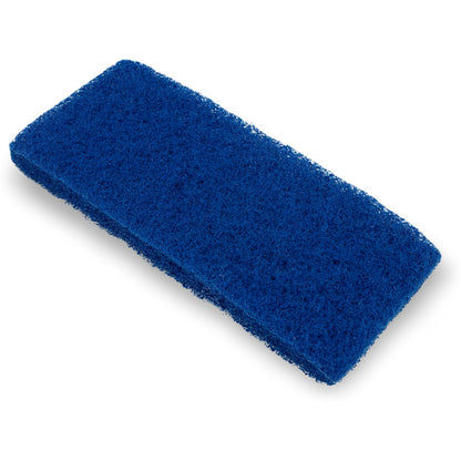 Carlisle 4072500 10" x 4-5/8" x 1" Medium Blue Scrub Pad