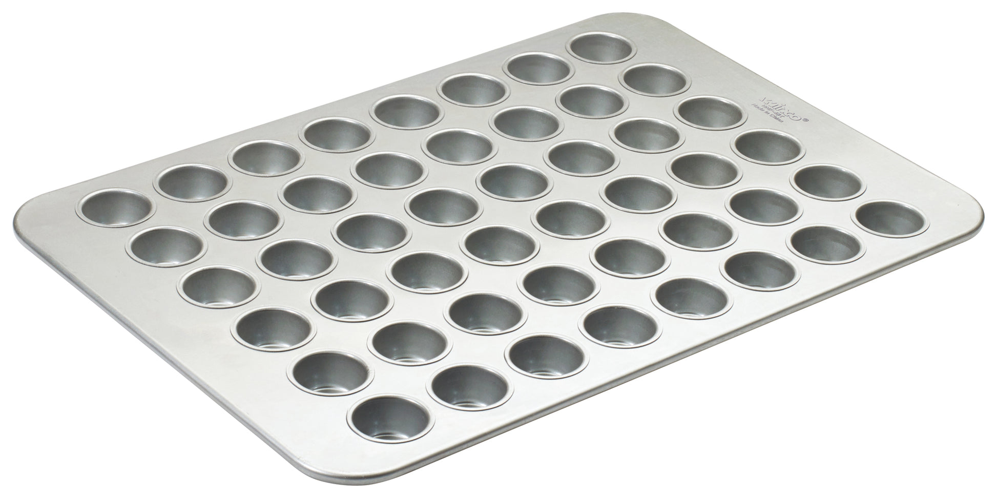 Winco HMF-48T 2.1oz. ea 48-Compartment Aluminum Steel Mini Muffin Pan
