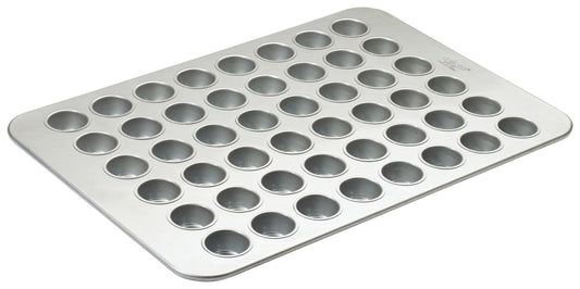 Winco HMF-48T 2.1oz. ea 48-Compartment Aluminum Steel Mini Muffin Pan