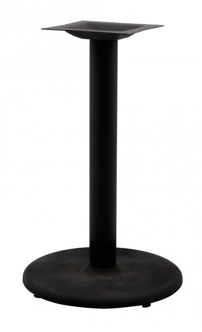 Omcan 43207 4.5" Black Diameter Column with 28.5" Height Square Top Sider