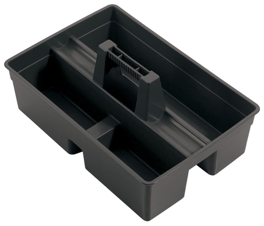 Winco PJC-1511K Black 3-Compartment Janitorial Caddy