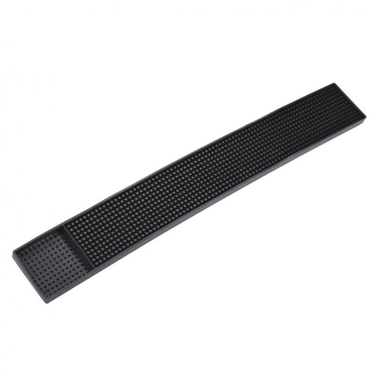 Omcan 80365 3 1/4" x 27" Black Bar Rail Spill Mat