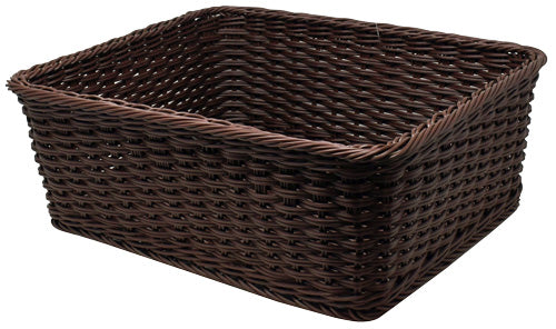 Omcan 43110 15" x 18" x 6.5" Rectangular Wicker Basket