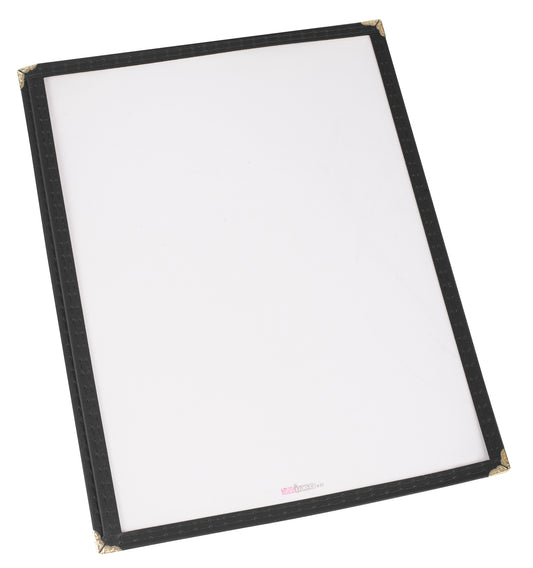Winco PMC-14K 9-3/8" x 14-7/8" Black Single Menu Cover